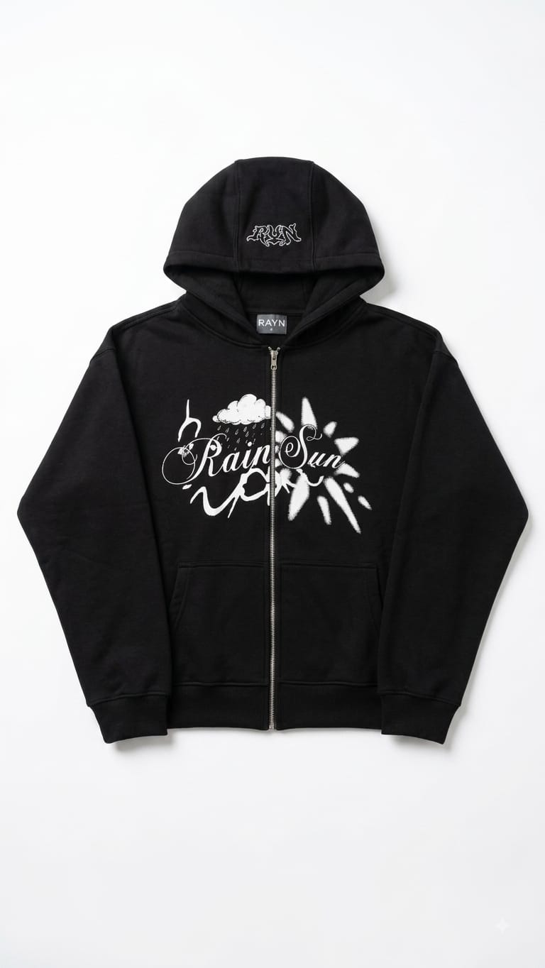 ZIP HOODIE NEGRA