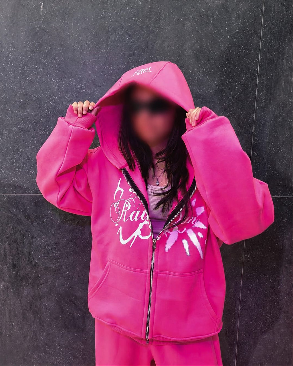 ZIP HOODIE ROSA