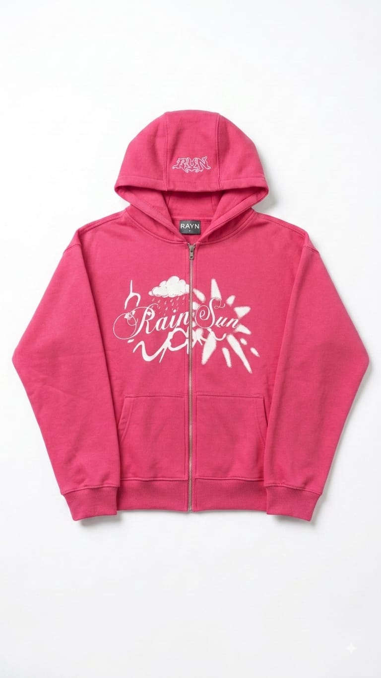 ZIP HOODIE ROSA